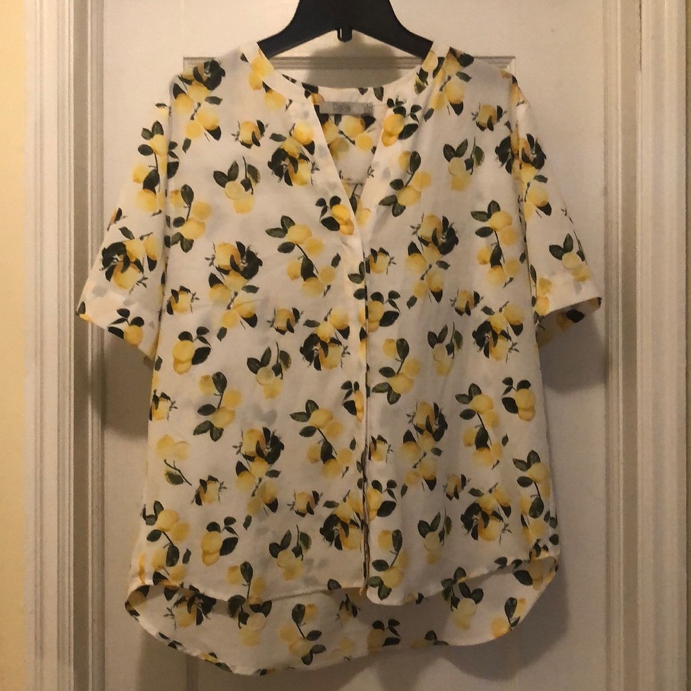 Lemon print blouse M